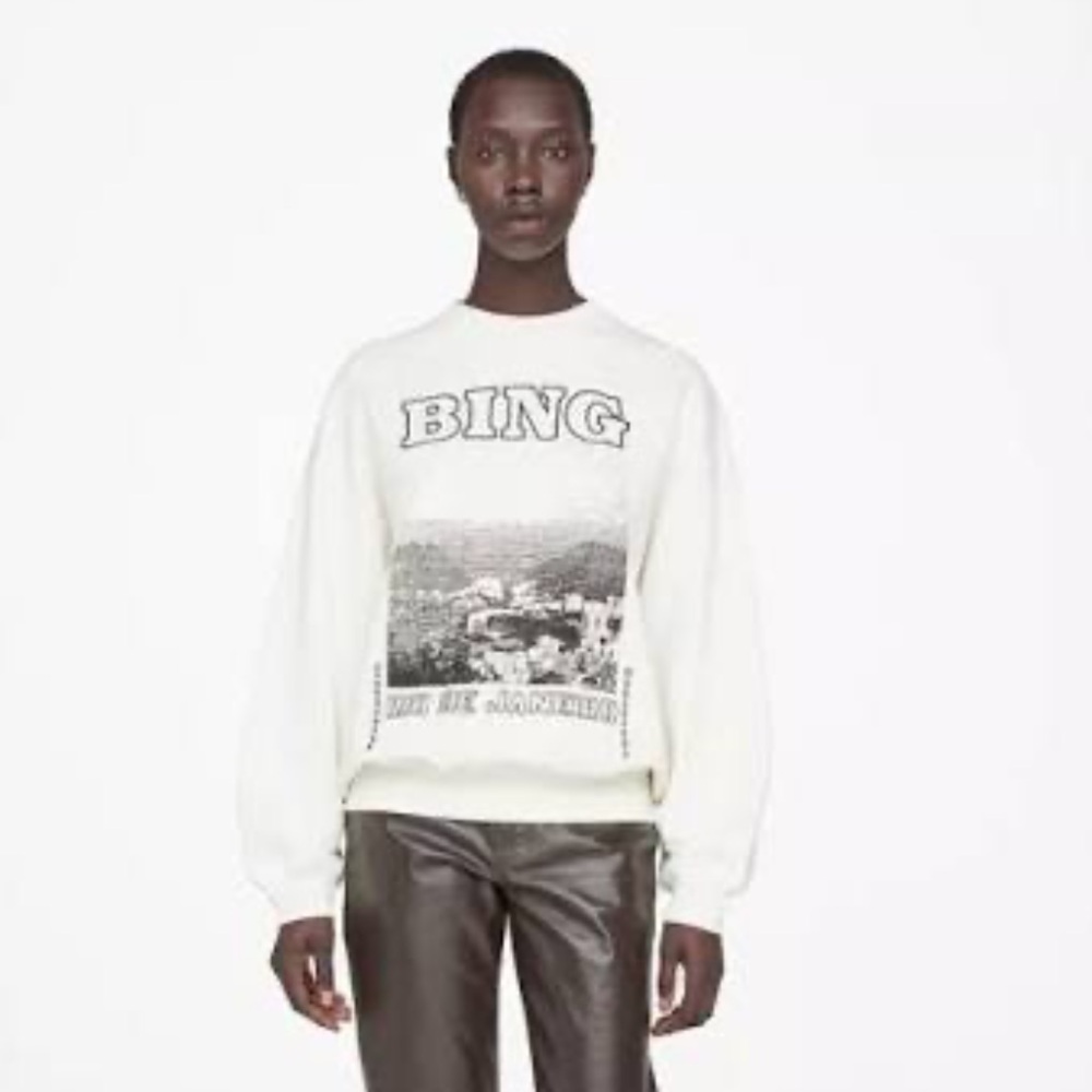 Anine Bing Jaci Sweatshirt Rio De Janeiro NWT Large
